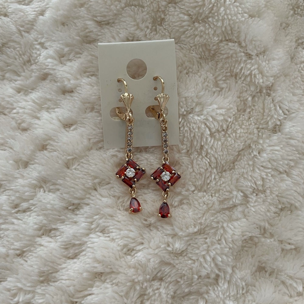 Citrine and gold earrings